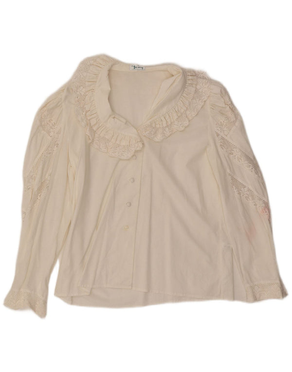 Perry Landhaus übergroße Damen-Hemdbluse, EU 40, mittelweiße Baumwolle