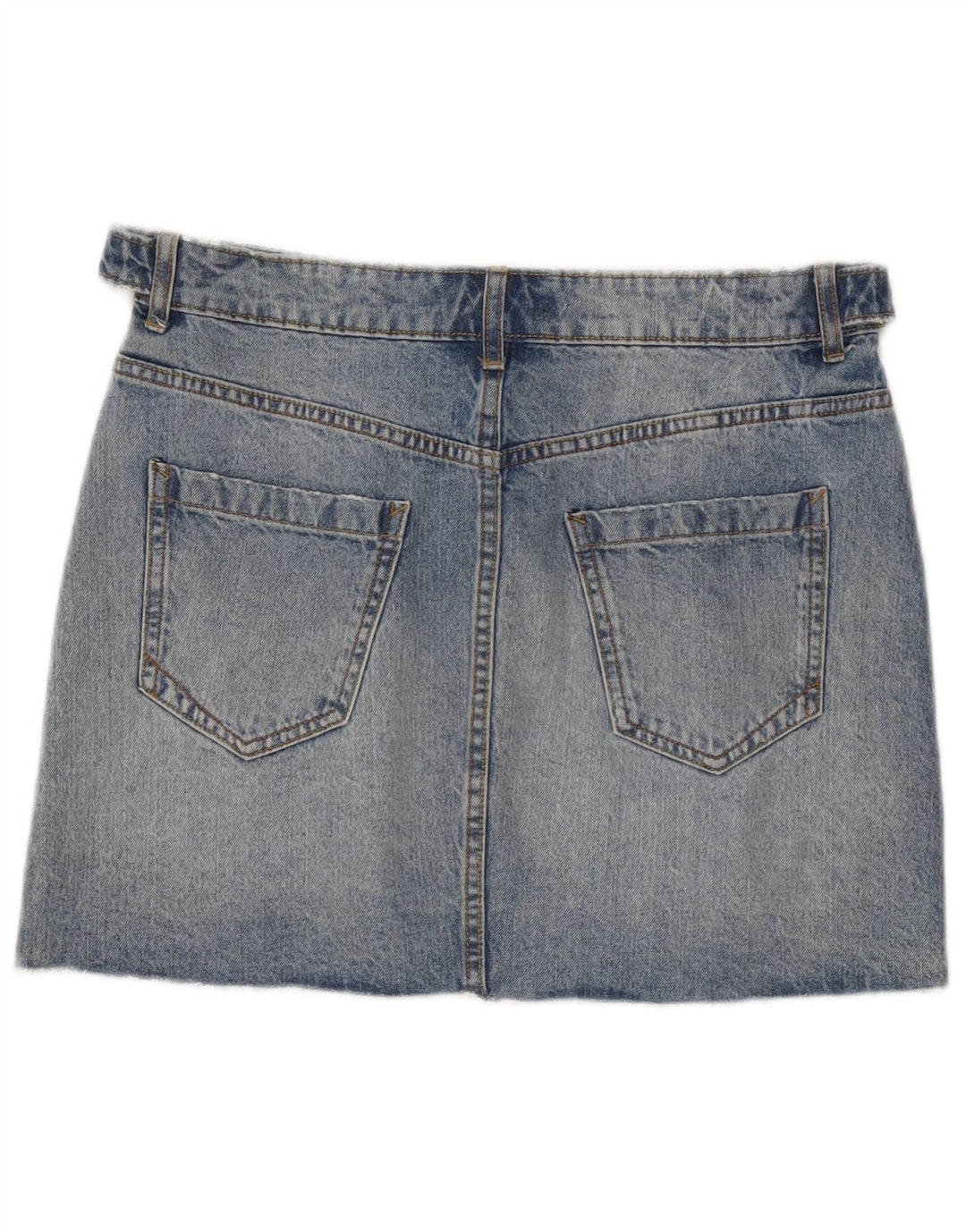 Zara Damen Z1975 Mini-Jeansrock Medium W32 Blaue Baumwolle