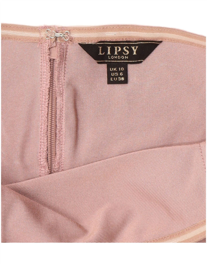 Schulterfreies, figurbetontes Damenkleid von Lipsy, Größe S, Rosa, Polyester