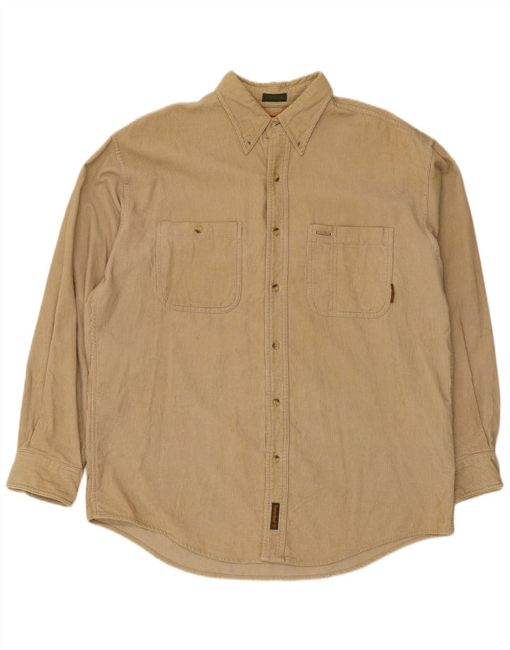 Timberland Herren Cordhemd Mittelbeige Baumwolle