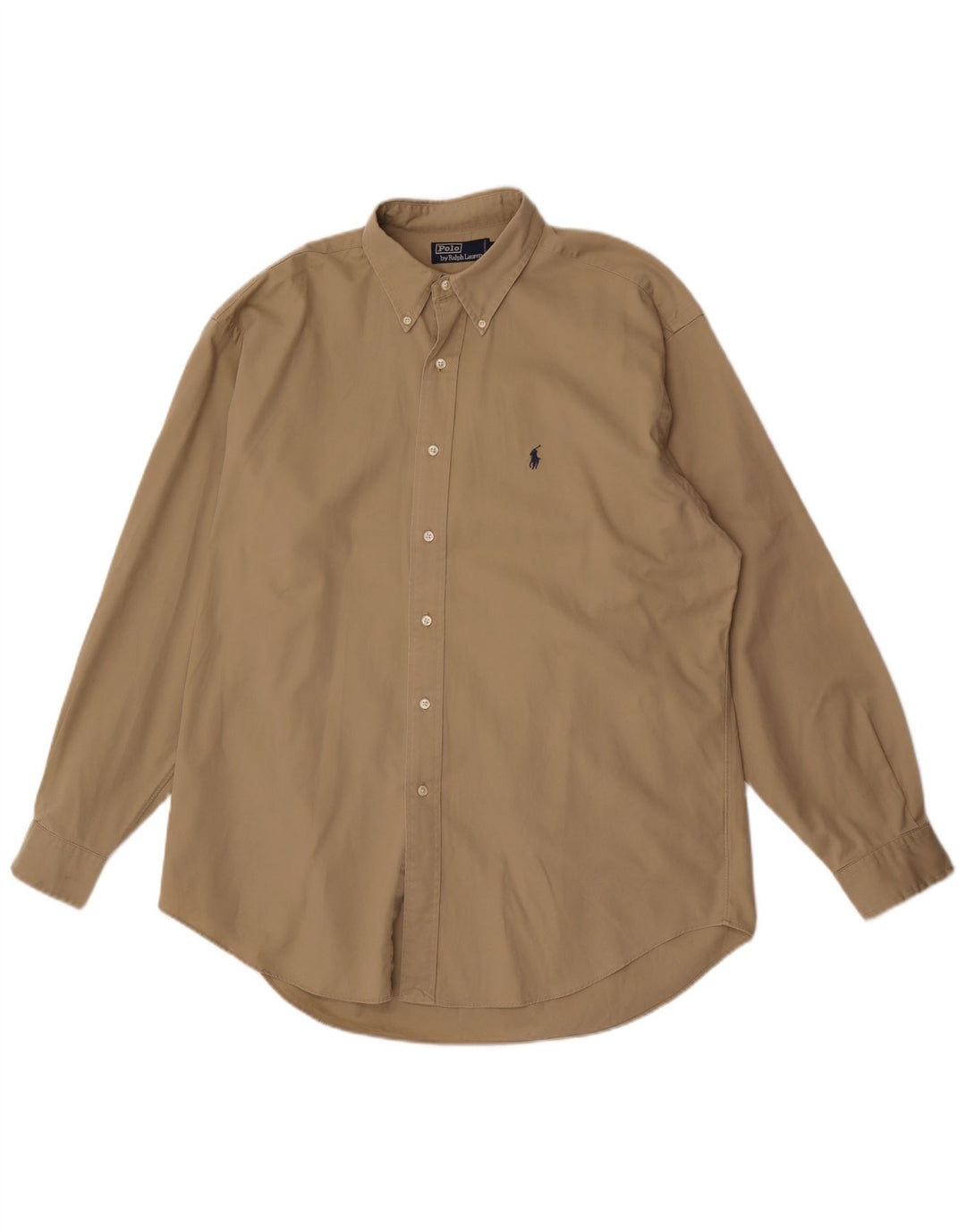 Polo Ralph Lauren Herren-Hemd, groß, beige Baumwolle