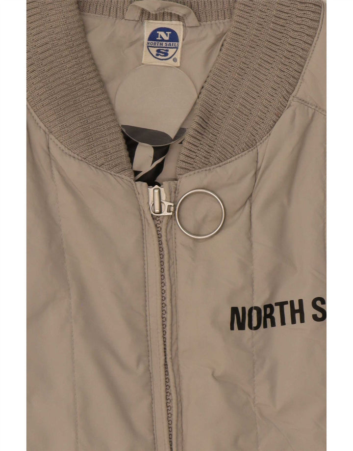 North Sails Herren Wattierte Weste UK 42 XL Beige Polyamid