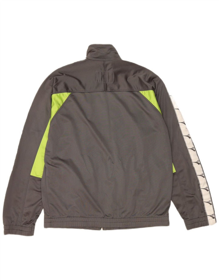 Diadora Herren-Trainingsanzugoberteil mit Grafik, UK 40, mittelgrau, Farbblock
