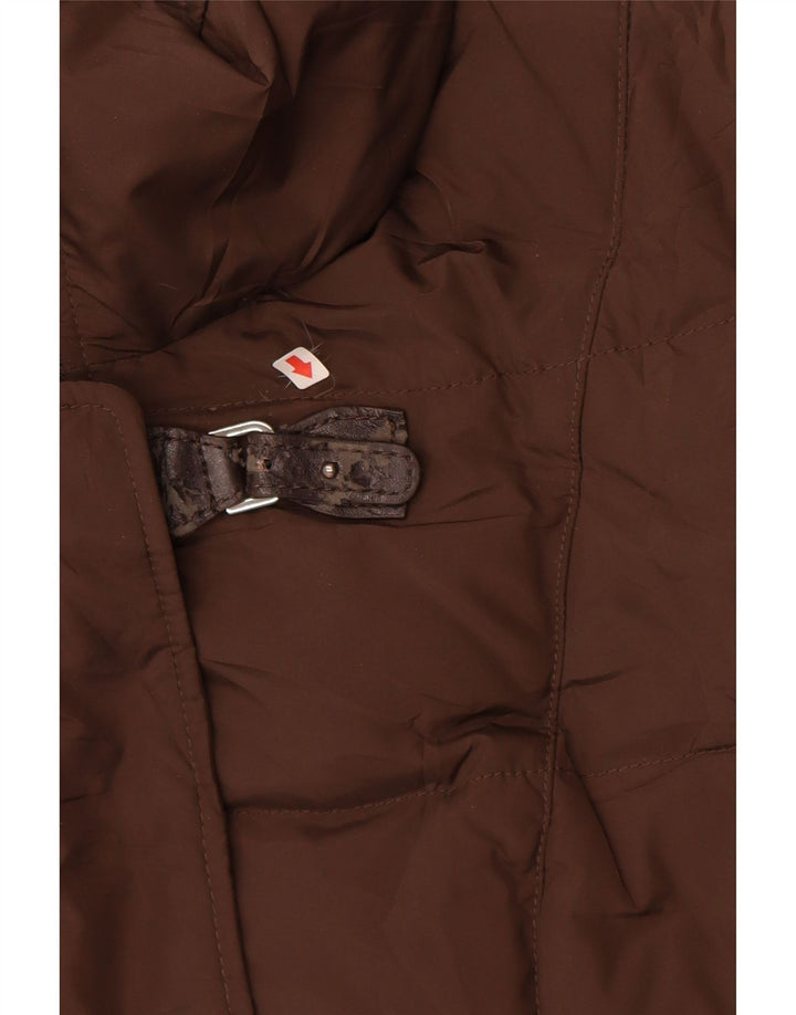 GEOX Damen Wattierte Jacke UK 12 Mittelbraun