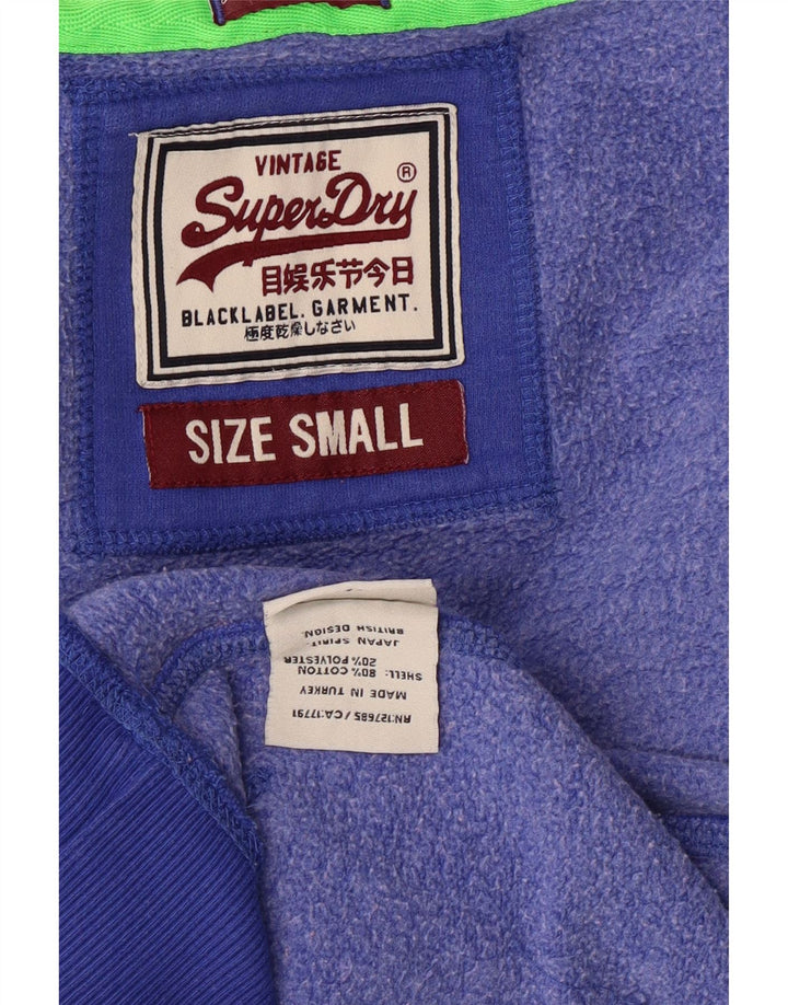 SUPERDRY Damen-Kapuzenpullover mit Grafik, UK 10, Größe S, Blau, Baumwolle