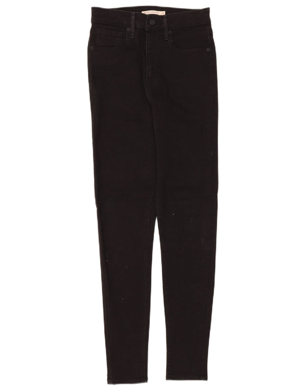 Levi's Damen Mile High Super Skinny Jeans W27 L30 Schwarze Baumwolle