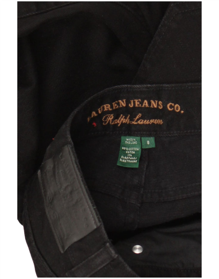 Ralph Lauren Damen Straight Jeans US 8 Medium W30 L30 Schwarz Baumwolle Classic