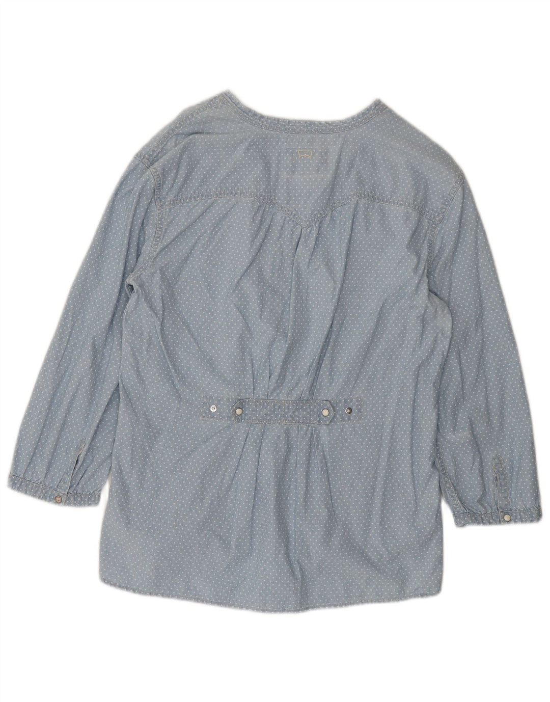 Levi's Damen-Blusenoberteil mit 3/4-Ärmeln, UK-Größe 46, Größe L, blau gepunktet, Baumwolle