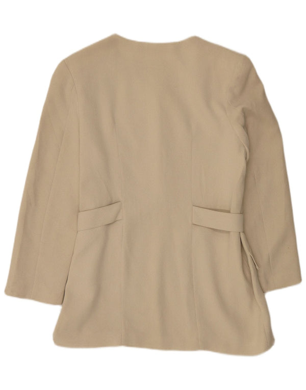 Vintage Damen Blazer mit Grafik, IT 42, Mittelbeige, Tierdruck