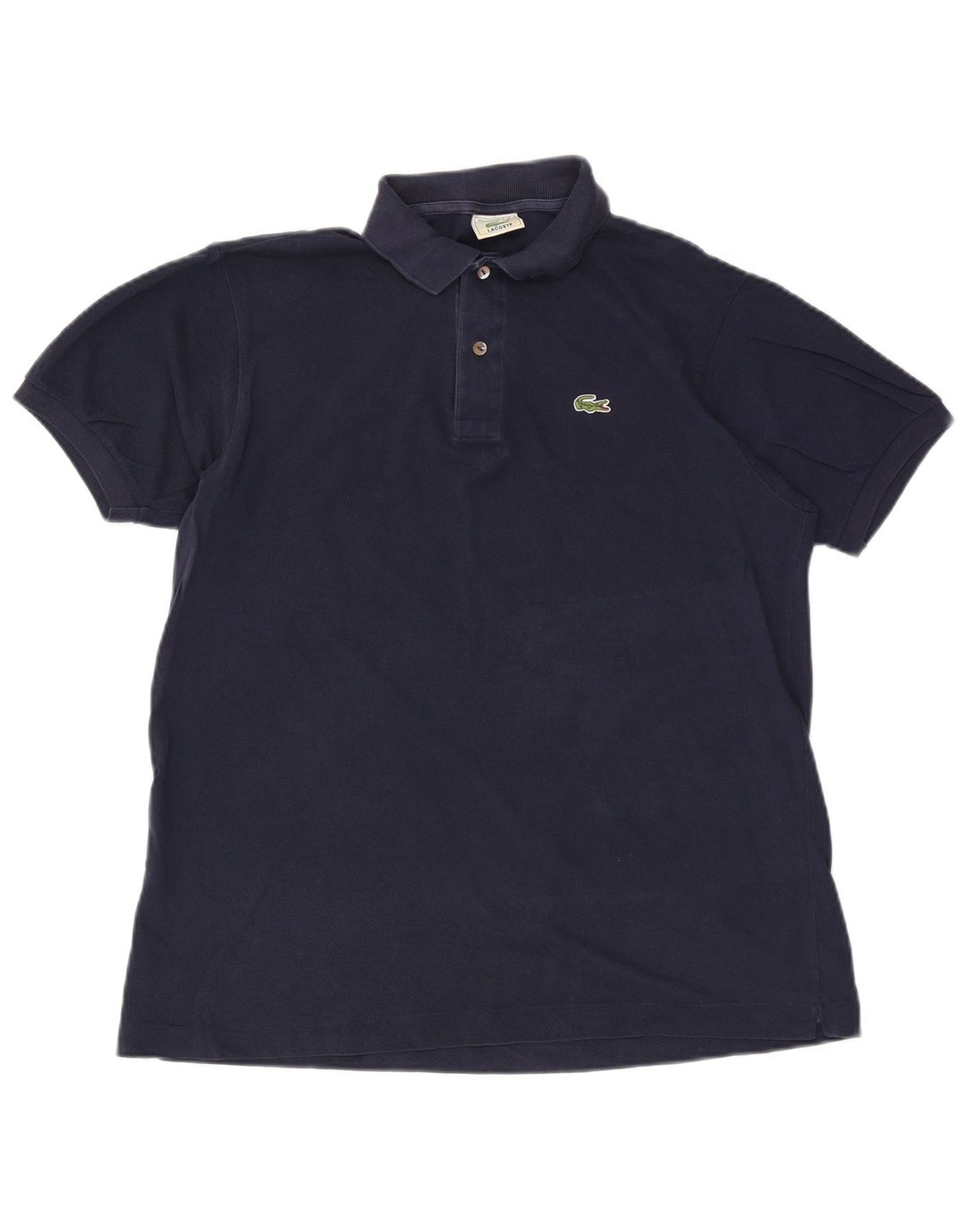 Lacoste Herren-Poloshirt, Größe 5, groß, marineblaue Baumwolle