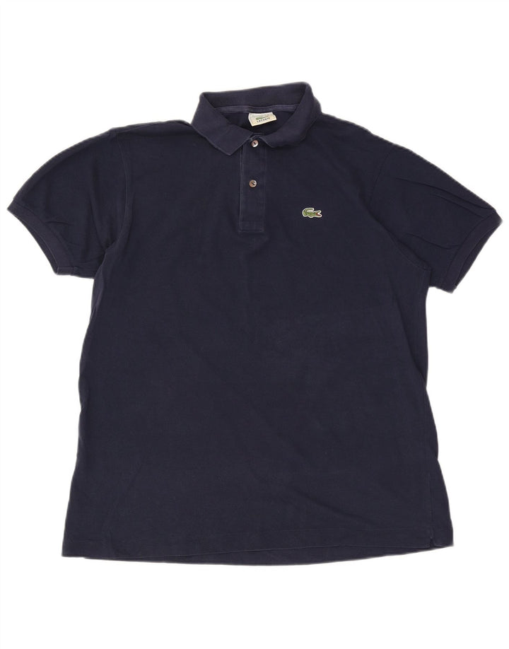 Lacoste Herren-Poloshirt, Größe 5, groß, marineblaue Baumwolle