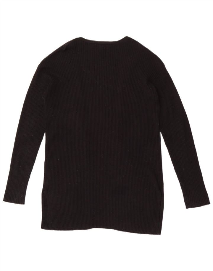 Marks & Spencer Damen Übergroßer offener Cardigan-Pullover UK 6 XS Schwarz