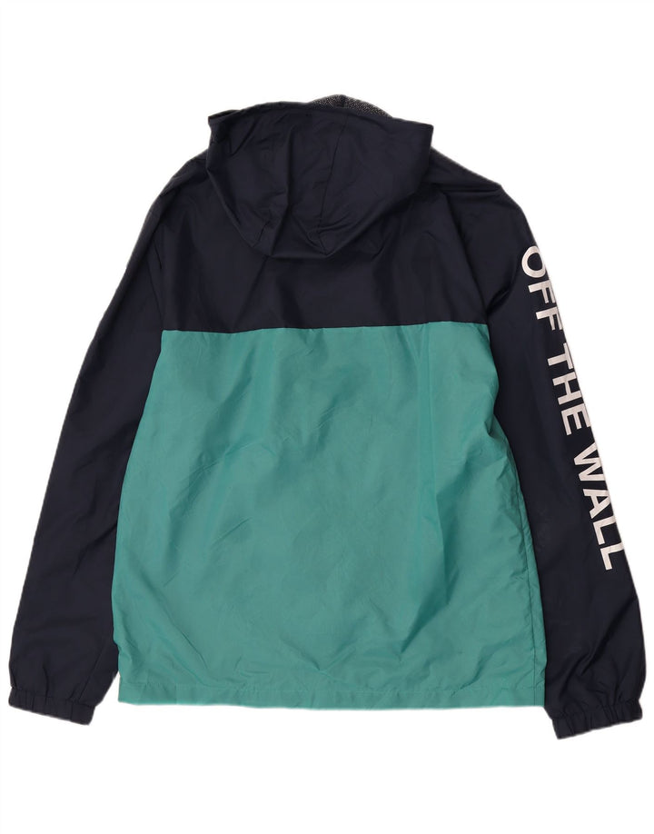 Vans Herren-Regenjacke mit Grafik, UK 40, Größe L, marineblaues Colourblock-Nylon