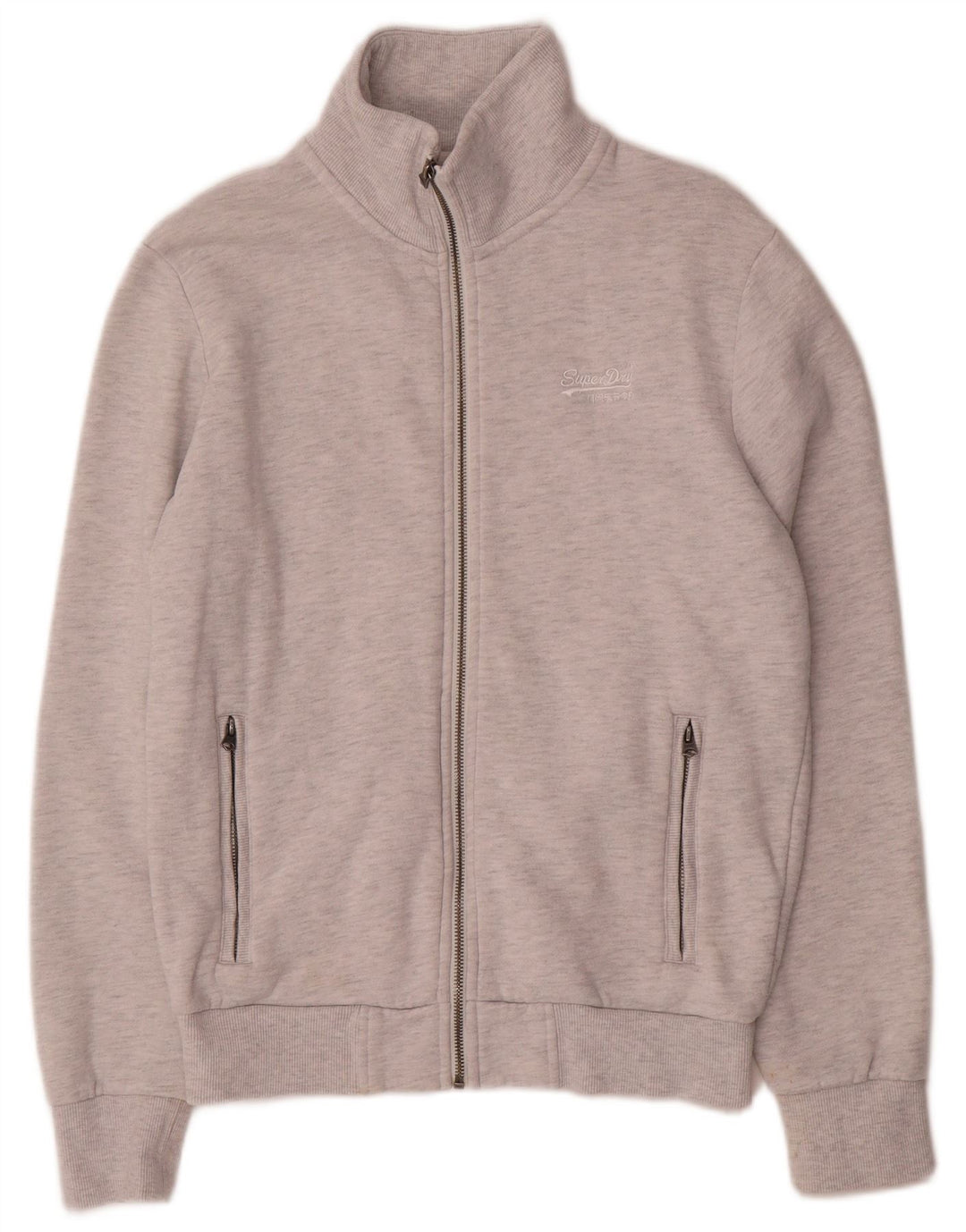 Superdry Herren-Trainingsanzugoberteil, Jacke, Größe S, Grau, Baumwolle