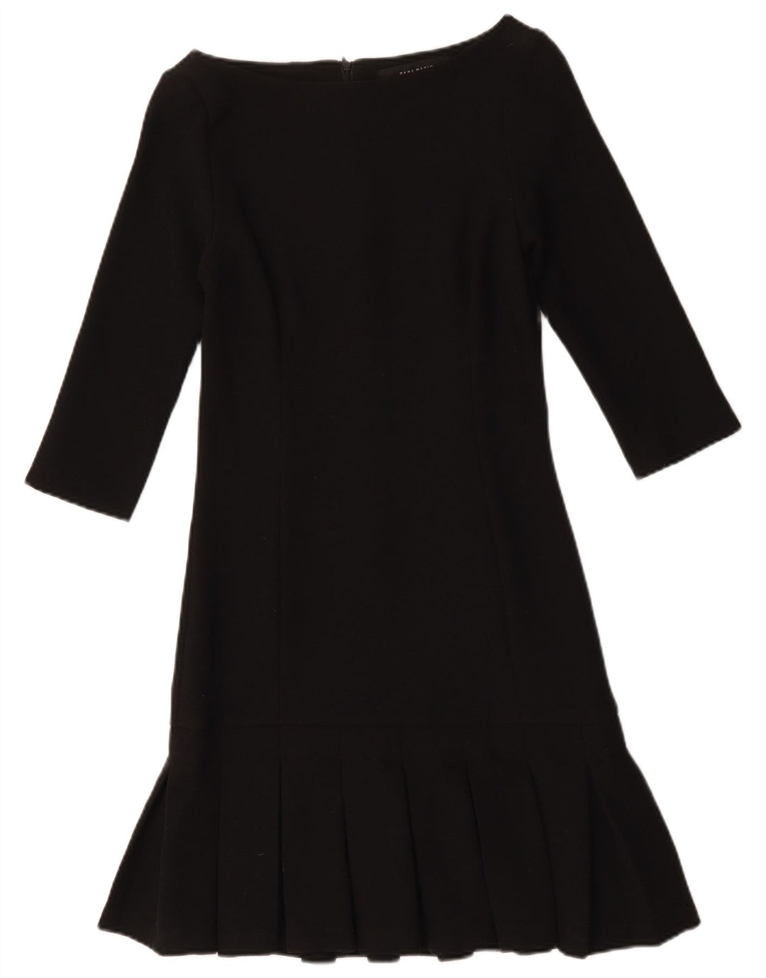 Zara Damen Etuikleid mit 3/4-Ärmeln, UK 12, Mittelschwarz