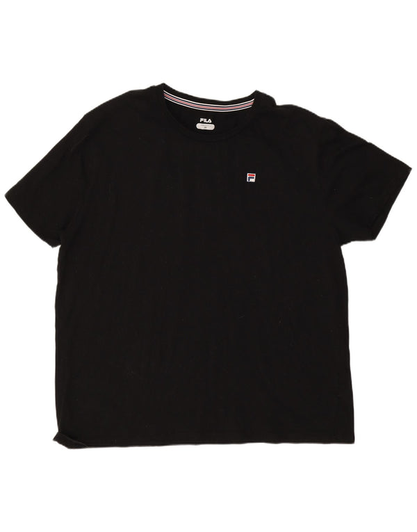 Fila Herren T-Shirt Top 3XL Schwarz Baumwolle