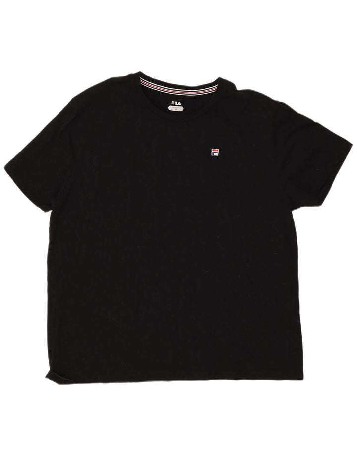 Fila Herren T-Shirt Top 3XL Schwarz Baumwolle