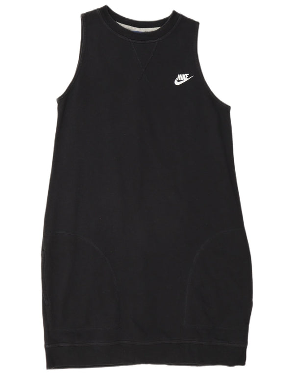 Nike Ärmelloses Damen-Sweatshirt-Pulloverkleid, Größe 40, Größe L, Schwarz, Baumwolle
