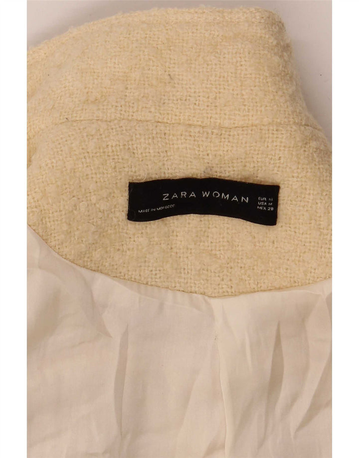 Zara Damen Mantel UK 12 Medium Off White