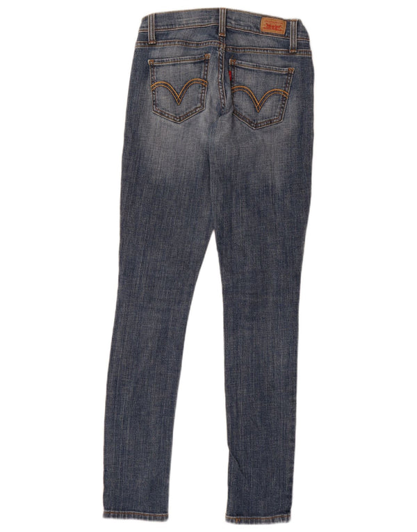 Levi's Damen 524 Super Low Skinny Jeans US 0 XS W30 L31 Blaue Baumwolle