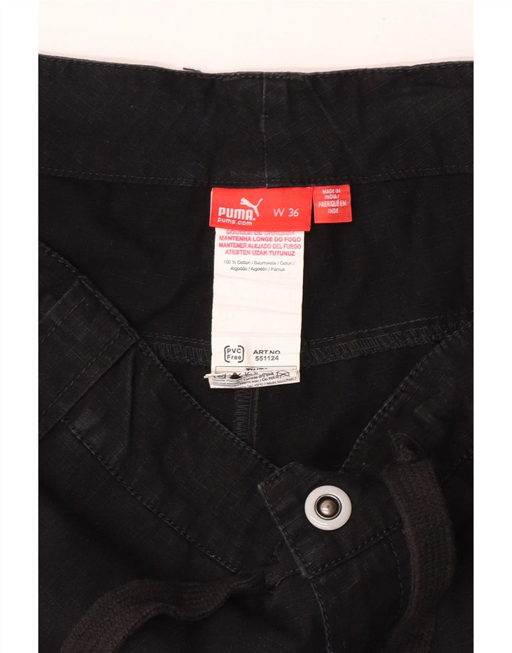 Puma Herren Cargo Shorts W36 Große schwarze Baumwolle