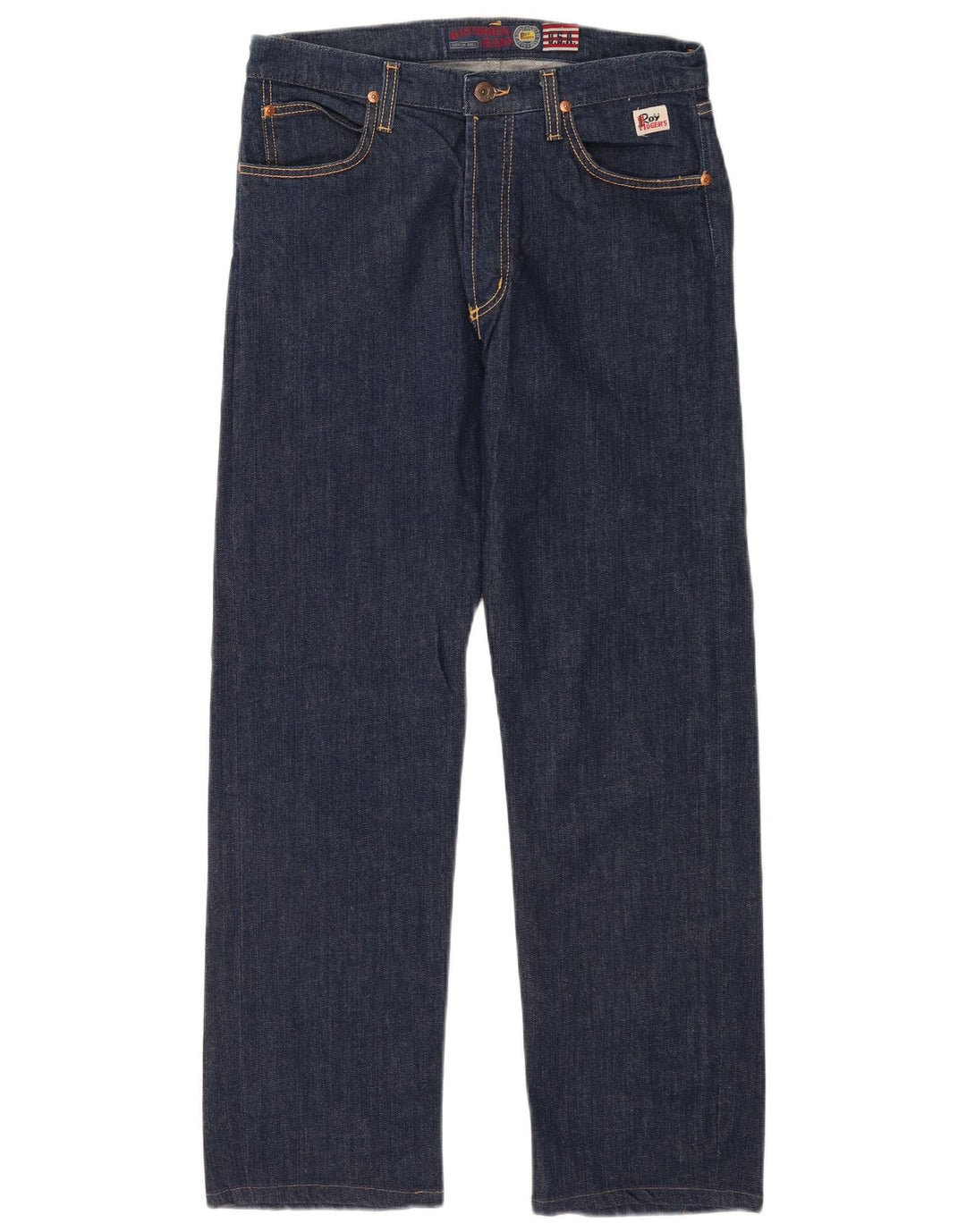 Roy Rogers Herren Straight Jeans W33 L29 Marineblau Baumwolle