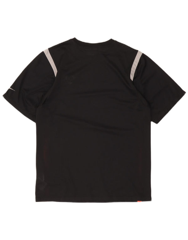 Nike Herren T-Shirt Top UK 38/40 Medium Schwarz Colourblock Polyester Sport