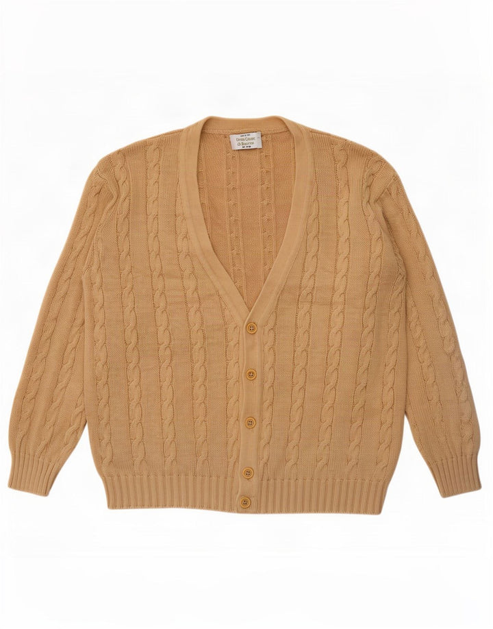 Benetton Herren-Cardigan, IT 48, mittelbeige Baumwolle