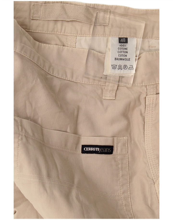 Cerruti Herren-Freizeitshorts IT 48 Medium W34 Beige Baumwolle