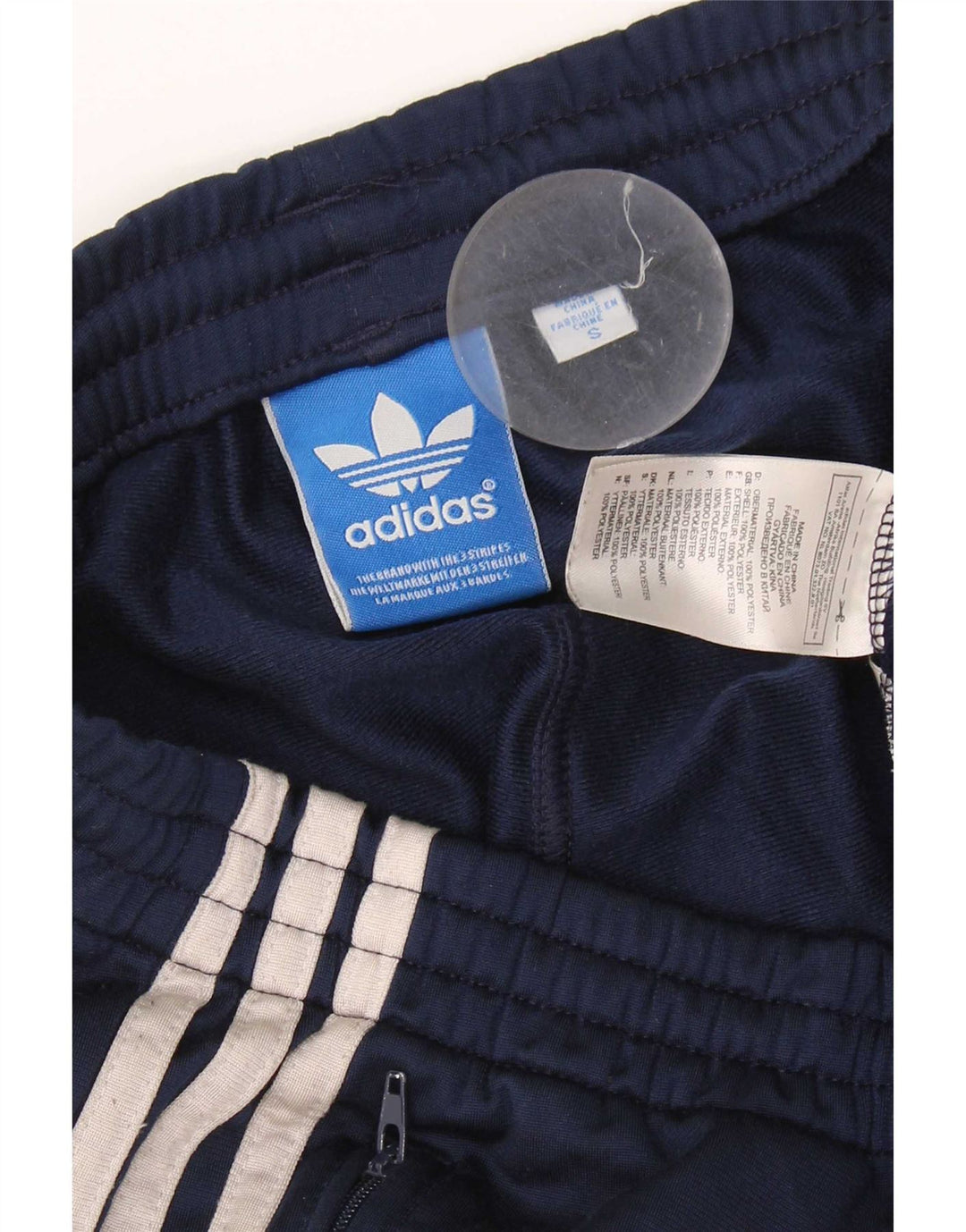Adidas Herren-Trainingshose, klein, marineblau, Polyester