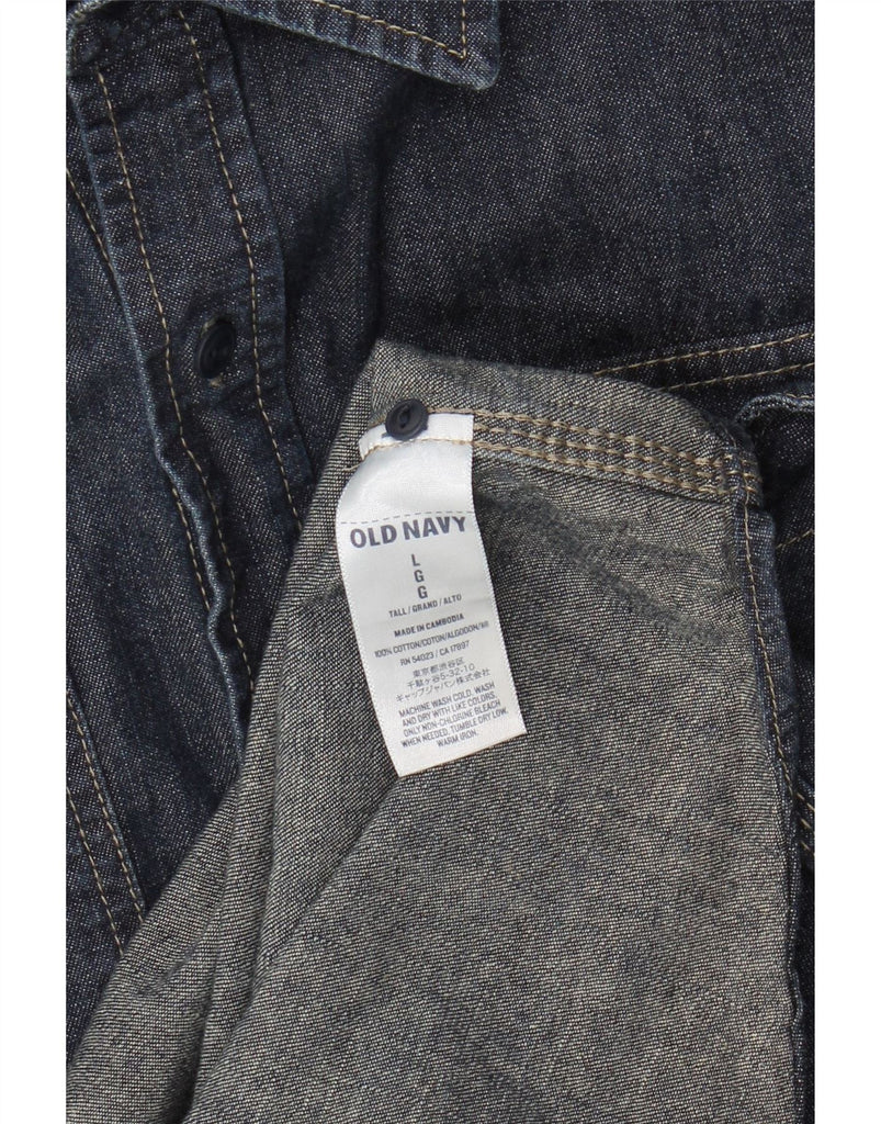 OLD NAVY Mens Denim Shirt Large Navy Blue Cotton Vintage Old Navy and Second-Hand Old Navy from Messina Hembry 