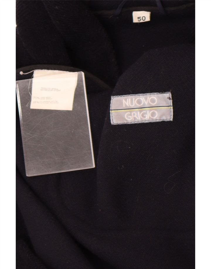 Nuovo Herren-Dufflecoat mit Kapuze IT 50, große schwarze Wolle