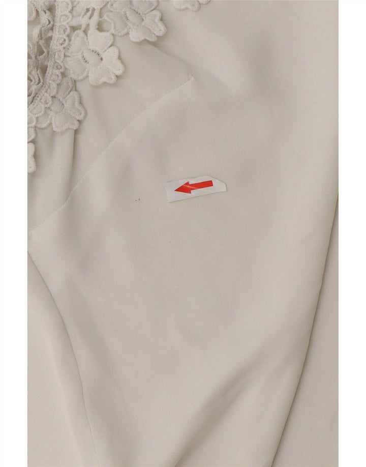 Lipsy Damen-Blusenoberteil, UK-Größe 46, Größe L, Weiß, Polyester