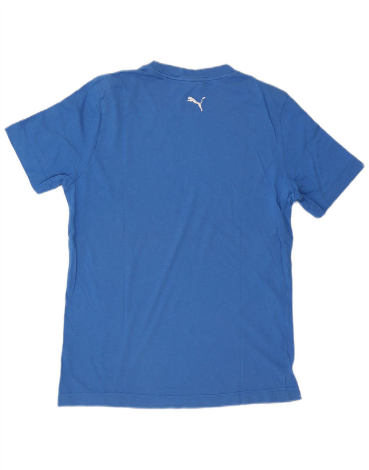Puma Herren Grafik-T-Shirt-Oberteil Mittelblau
