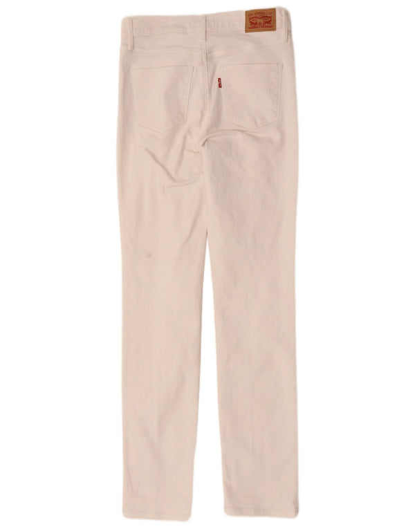 Levi's Damen Slim Slim Jeans W28 L31 Weiße Baumwolle