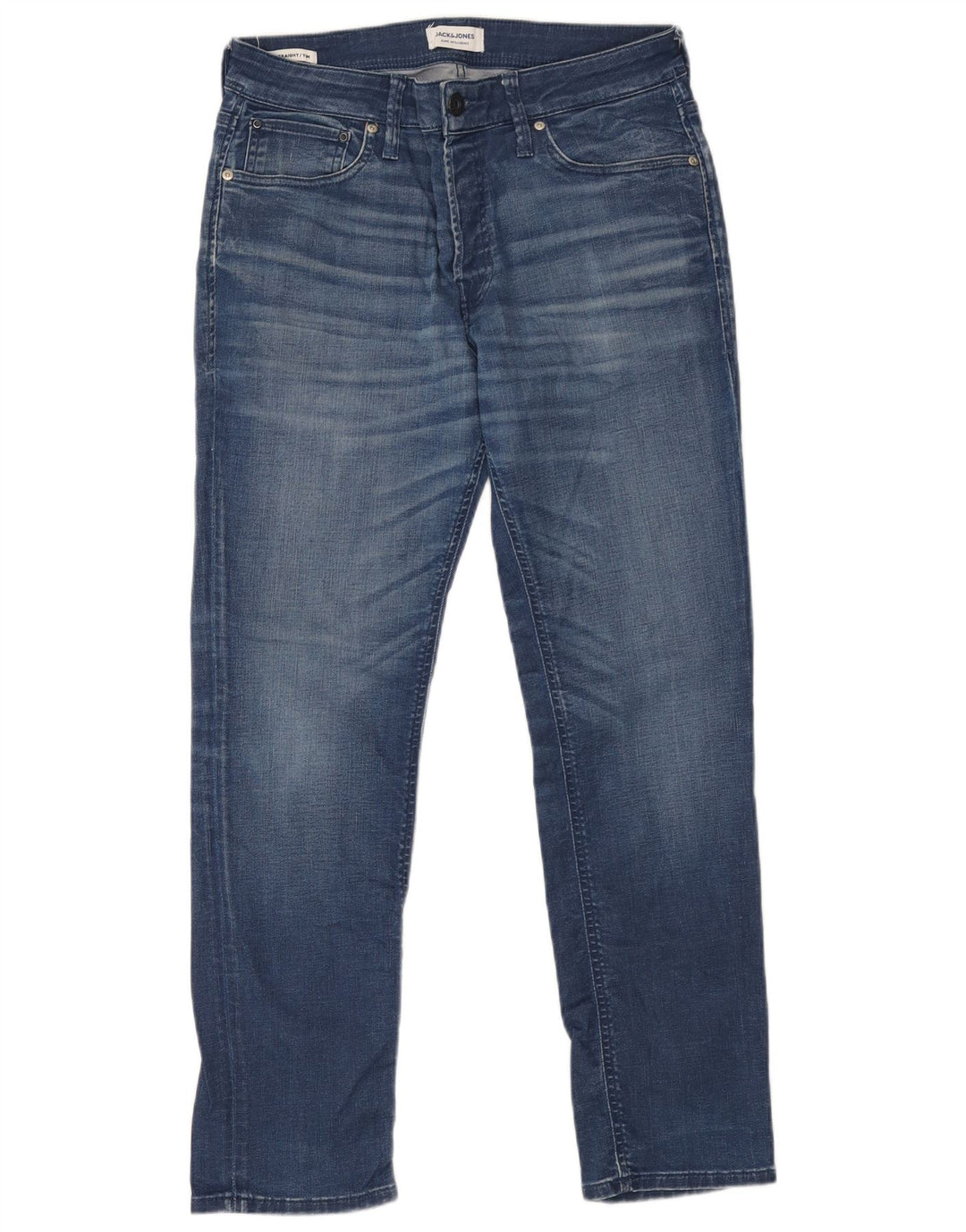 JACK & JONES Herren Tim Straight Jeans W32 L30 Blau