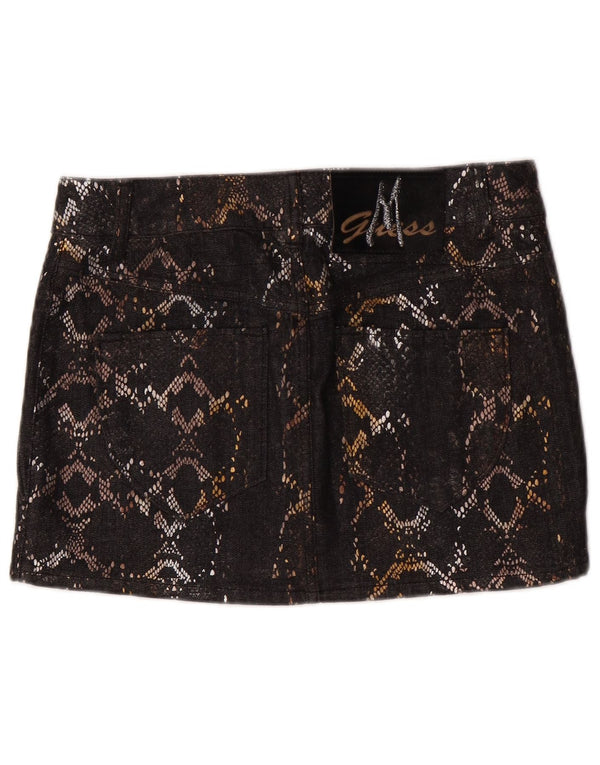 Guess By Marciano Damen Jeansrock IT 42 Medium W30 Schwarze Baumwolle