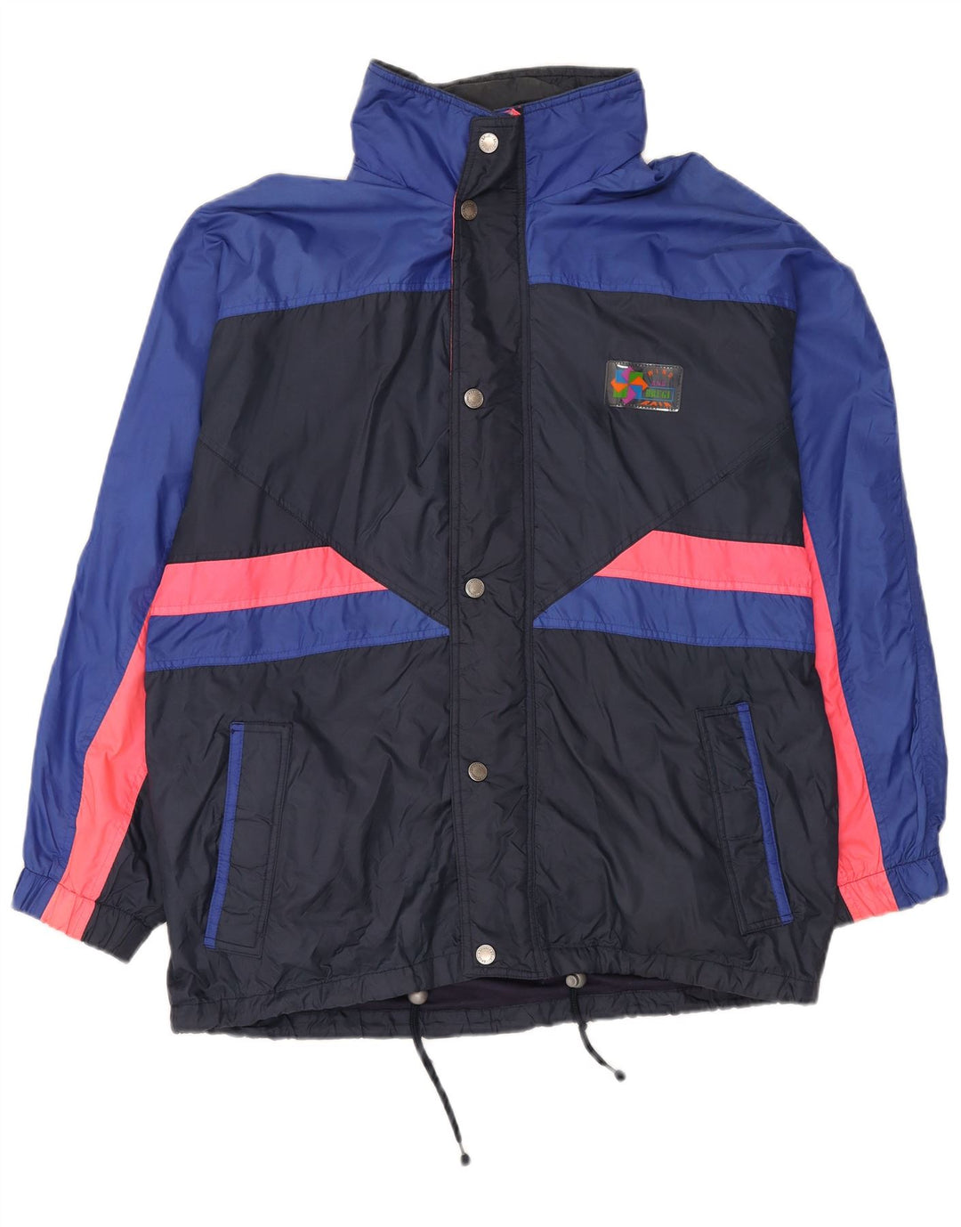 BRUGI Herren-Windbreaker-Jacke, UK 40, Größe L, Marineblau, Farbblock