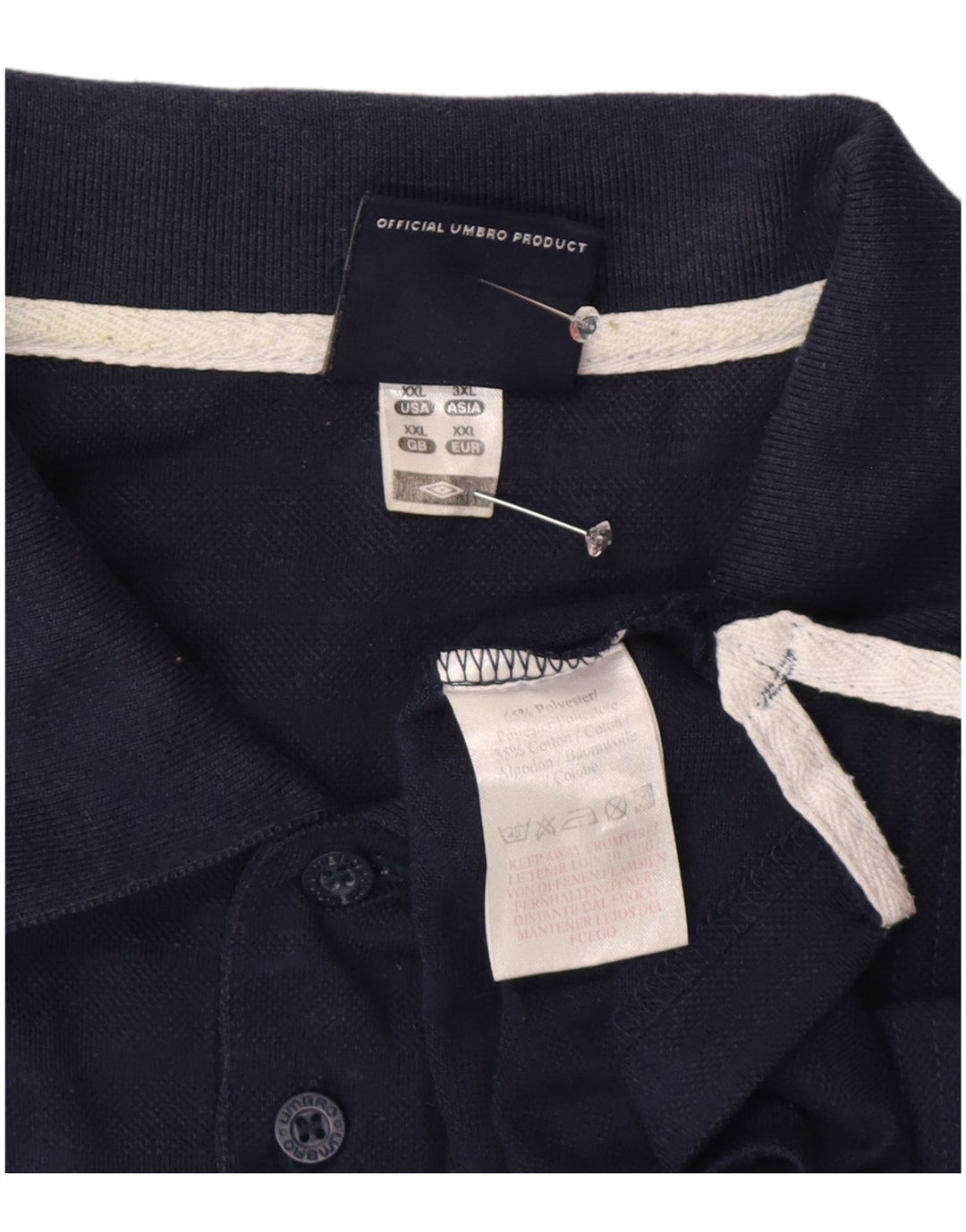 Umbro Herren Poloshirt 2XL Marineblau Polyester
