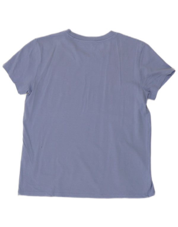 Levi's Damen T-Shirt Top UK 10 Small Blau Baumwolle