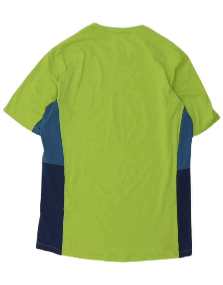 Jack Wolfskin Herren T-Shirt Top Small Grün Colourblock Polyester