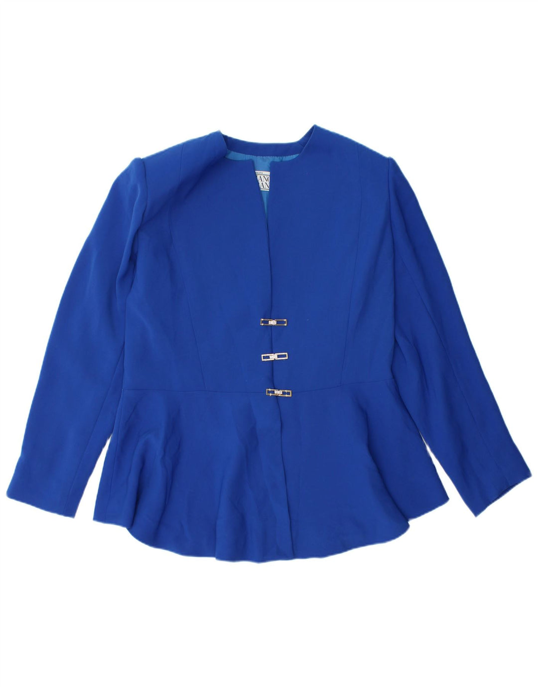 Luciano Soprani Damen 3-Knopf-Blazerjacke UK 14 Mittelblau