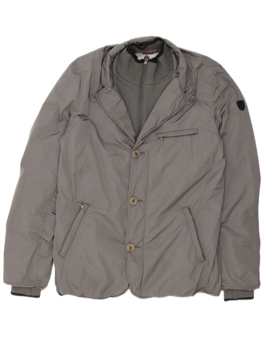 Conte of Florence Herren Bomberjacke UK 40 Large Grau Polyester