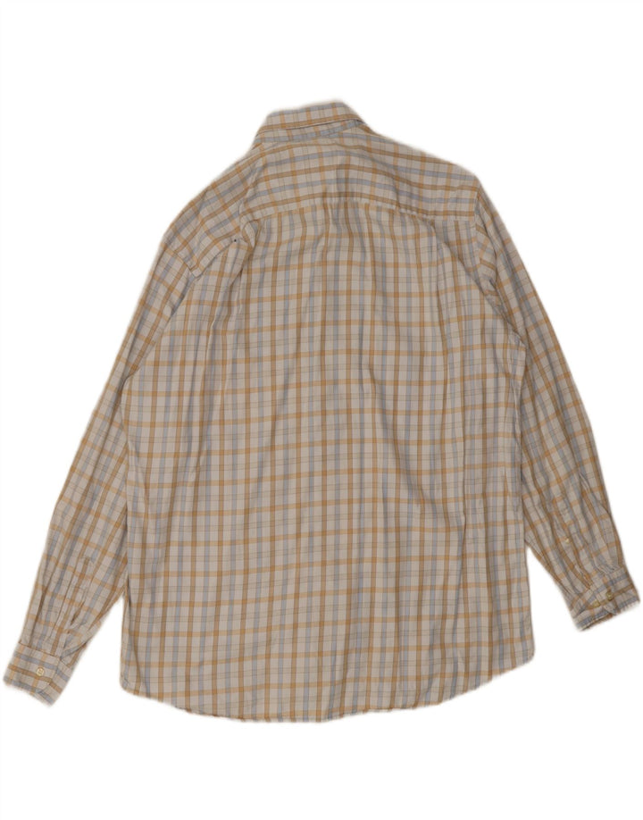 Lacoste Herrenhemd Größe 44 XL Off White Check