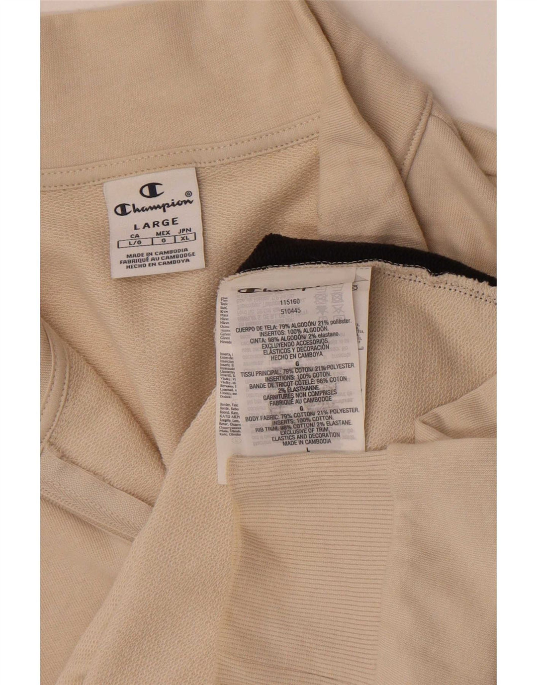 Champion Damen-Trainingsanzug-Top-Jacke, UK 14, Größe L, gebrochenes Weiß, Farbblock