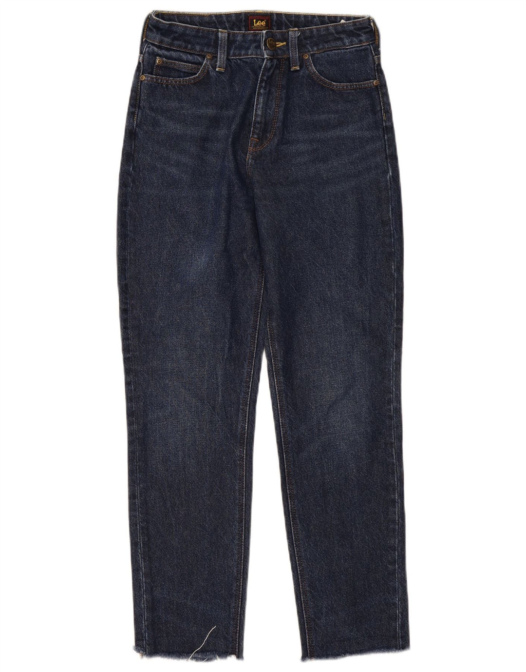 Lee Damen Mom Straight Jeans W25 L27 Marineblaue Baumwolle