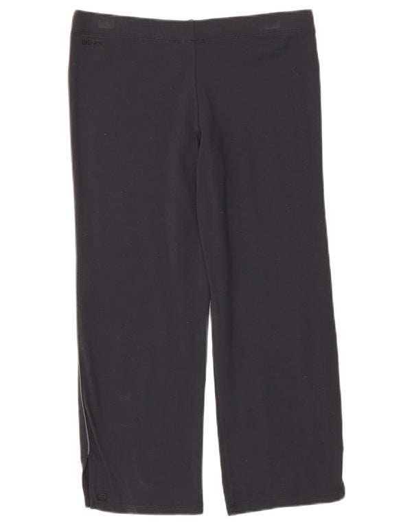 Nike Damen Dri Fit Capri Trainingshose UK 8/10 Small Schwarz