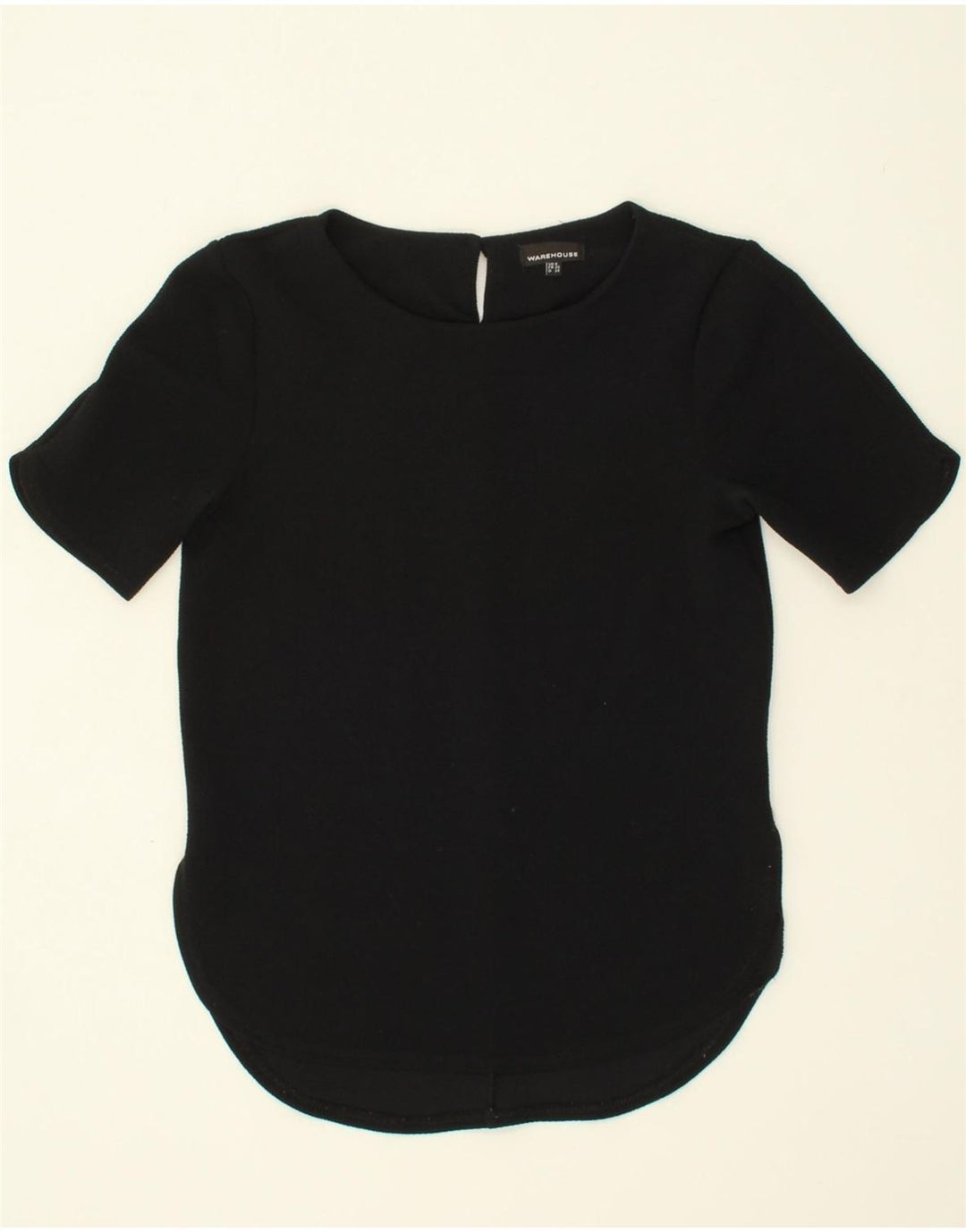 WAREHOUSE Womens Blouse Top UK 8 Small Navy Blue Polyester Vintage Warehouse and Second-Hand Warehouse from Messina Hembry 