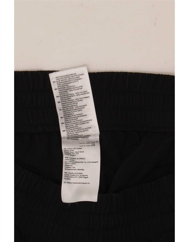 Adidas Damen Sportshorts UK 8/10 Small Schwarz Polyamid