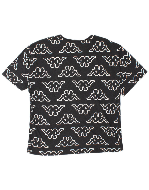 Kappa Herren Tezenis Graphic T-Shirt Top Large Schwarz